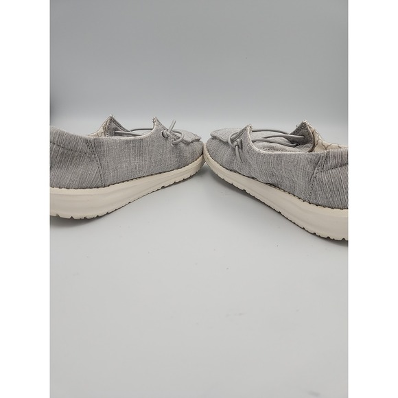 Youth Hey Dude  Wendy Linen Grey Shoe New Size 13 - Picture 4 of 7
